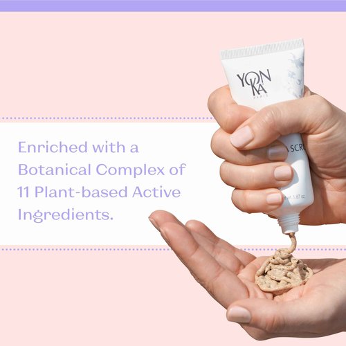Yon-Ka Gel Nettoyant, Guarana Scrub Set | Gentle Foaming Face Wash and Makeup Remover | Facial Exfoliator and Detoxifying Scrub | Normal and Acne Prone Skin | Set of 2, 6.76 fl oz and 1.87 oz