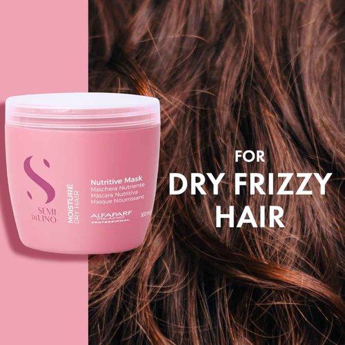 Alfaparf Milano Semi Di Lino Moisture Nutritive Hair Mask - Deep Conditioning Hair Repair Mask for Hydration & Shine - Sulfate, Paraben & Paraffin Free - Professional Quality Hair Care (16.9 oz)