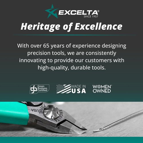 Excelta Straight Tweezers with Replaceable Tips, Anti-Magnetic Stainless Steel, ESD Safe, Heat Resistant up to 195°F, Ideal for Cleanroom Use, Superior