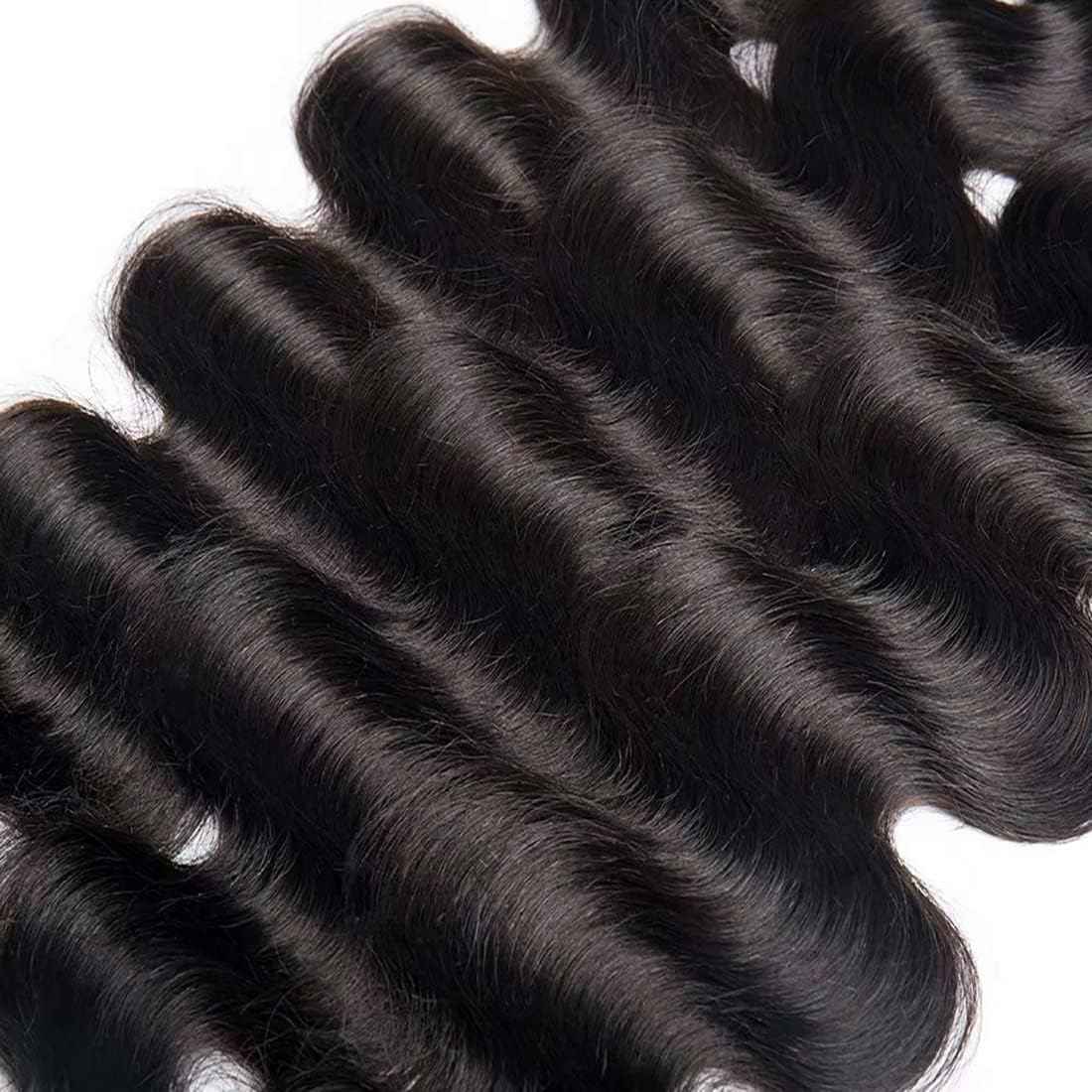 Giginger Brazilian Human Hair Bundles 24 26 28 Inch Body Wave Bundles Human Hair Natural Black Unprocessed Virgin Quick Weave Hair for Black Women