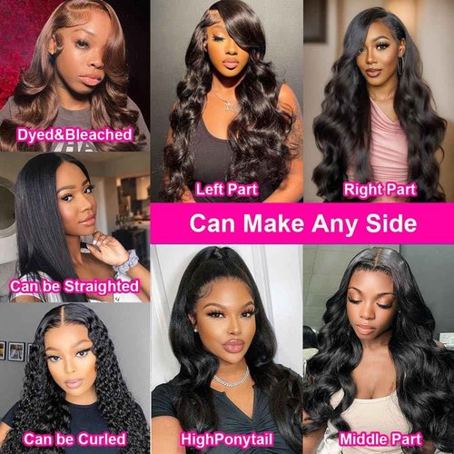Lzlefho 22 Inch 13x6 Body Wave Lace Front Wigs Human Hair Pre Plucked 250% Density HD Lace Frontal Wig Human Hair For Women Body Wave Glueless Wigs With Baby Hair