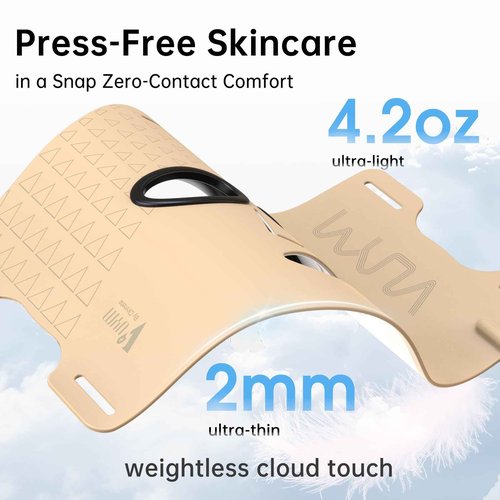 Infrared Light Therapy Mask: Portable Remote High-Energy Skincare Device, 292 LEDs Professional Infrared Red Light Therapy for Face, Red Light Mask Gift Pack - Golden