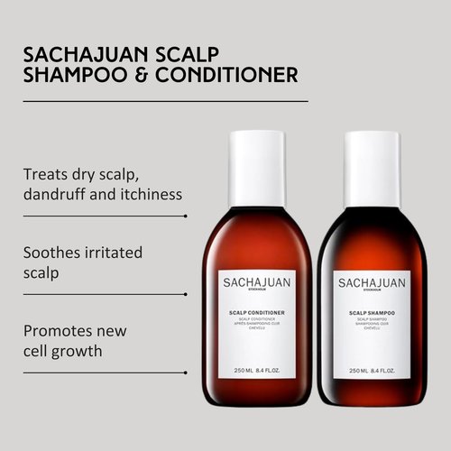 SACHAJUAN Scalp Shampoo and Conditioner Set | Rosemary Oil to Soothe, Balance & Hydrate Dry Flaky Scalp | Lightweight Hydration & Scalp Relief | Vegan & Paraben-Free | Pack of 2 (8.4 oz)