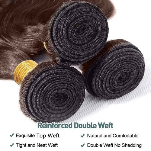 #4 Brown Bundles Human Hair Water Wave Bundles 34 34 34 Inch Chocolate Unprocessed Brazilian Virgin Hair 3 Bundle 50 Gram Per Bundle Deals Quick Weave Hair Extensions