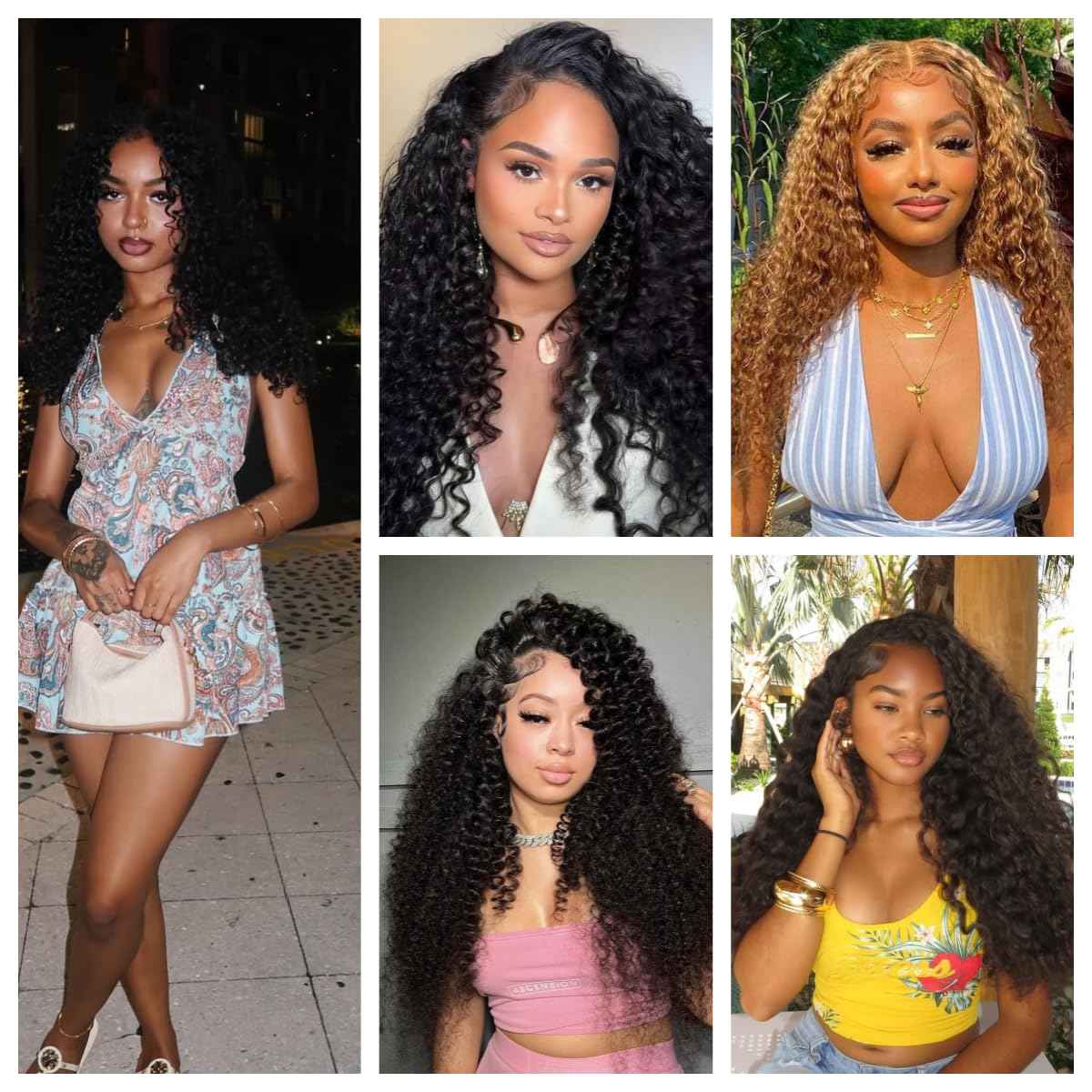 3C4A Curly Hair Extensions 18 20 22 Inch Double Weft Burmese Raw Hair Water Wave Bundles Natural Black for Women