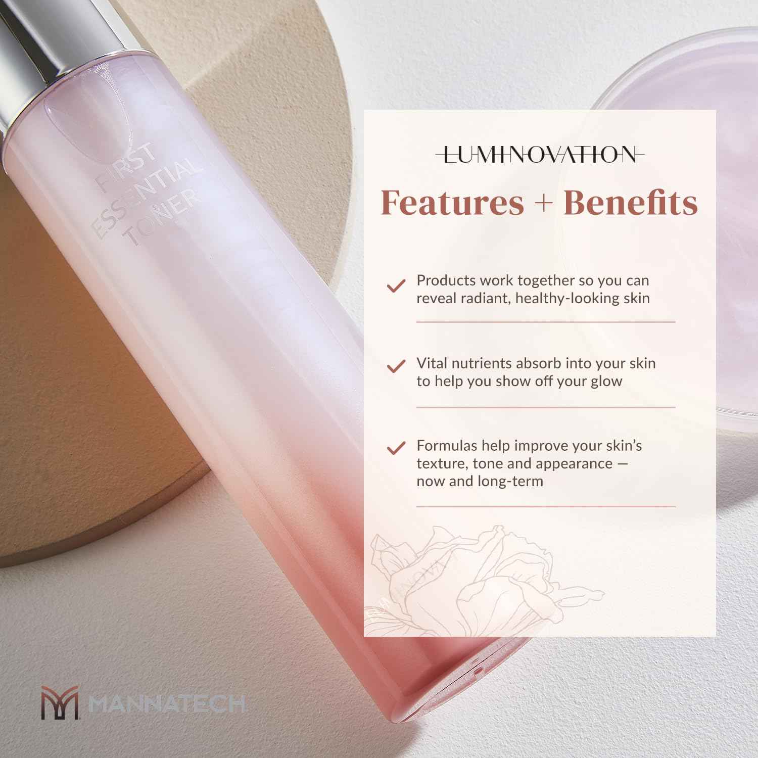 Luminovation First Essential Toner with 43 Natural Moisturizing Factor (NMF) Types