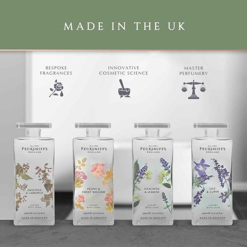 Pecksniff's Hyacinth & Jasmine Bath Soak Decanter | 500ml/16.9 Fl Oz