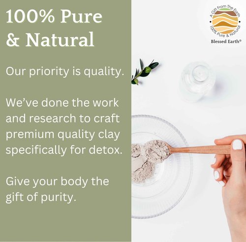 Blessed Earth Detox Clay Bath, 100% Pure Sodium Bentonite Therapeutic Grade – Cleansing and Purifying, by Evenbetternow LLC, 4 lb (64 oz)