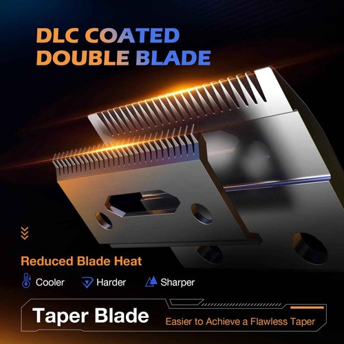 Professional Hair Clippers for Men- High Torque Brushless Motor with Diamond-Like Carbon Coating Ceramic Blade, Mens Cordless Hair Clippers Set for Barbers with Charging Base