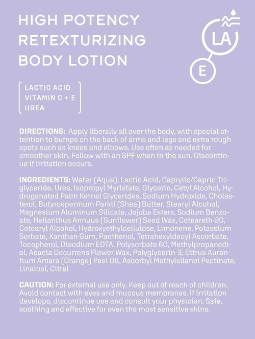 DCL Skincare High Potency Retexturizing Body Lotion for Smooth, Renewed Skin, 8 Fl oz