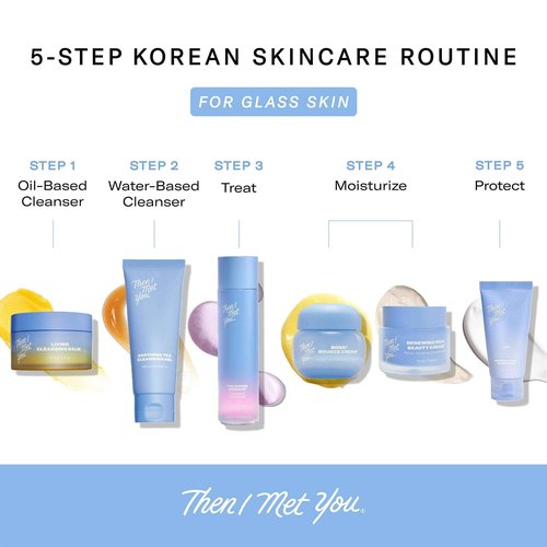 Then I Met You Renewing Rich Beauty Cream, Deep Hydration Korean Moisturizer with Quad Ginseng Complex, Fast Absorbing Vegan-Cruelty-Free Plant-Based Antioxidant, Alcohol Free Skincare for Exfoliated