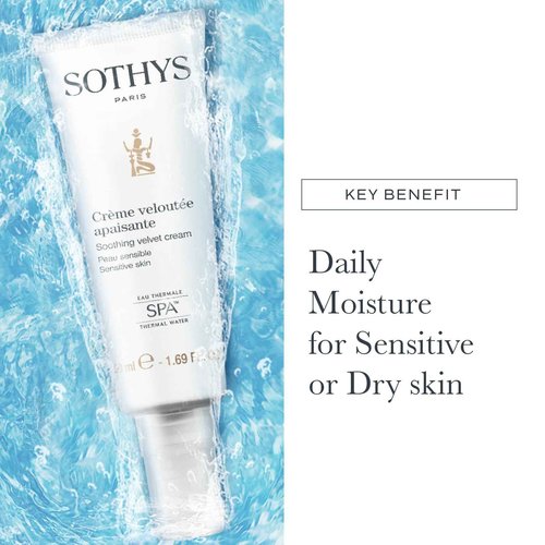 SOTHYS Soothing Velvet Cream | Gentle Hydrating Face Moisturizer for Sensitive Skin | Soothing Daily Skincare