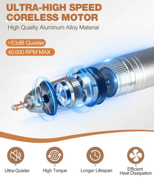 Professional Nail Drill Machine, AZ GOGO 40000RPM Rechargeable Electric Portable Nail Drill for Acrylic Gel Nails, Powerful Pro Efile Coreless Motor Quieter, High Efficiency for Salon or Home DIY