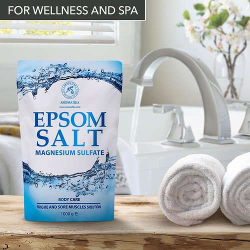 Epsom Salt Bath 175 Oz - 100% Pure & Natural Epsom Salt 5 x 35 Oz- Concentrated Magnesium Sulphate - Soothing & Relieves Sore Muscles - Body Care - Good Skin Care & Muscle Relaxant
