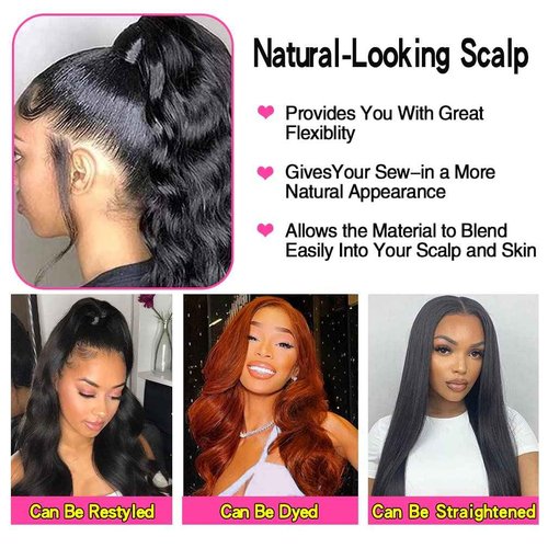 Body Wave Lace Front Wigs Human Hair 13x4 HD Transparent Lace Frontal Wigs Human Hair for Women Brazilian Virgin 200% Density Glueless Wigs Human Hair Pre Plucked with Baby Hair Natural Black 24 Inch