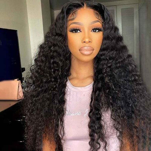 Wet and Wavy Bundles Human Hair with Closure 20 22 24+20inch Water Wave 3 Bundles and Lace Closure 10A Brazilian Curly Sew in Quick Weave Human Hair Extensions Free Part Natural Color
