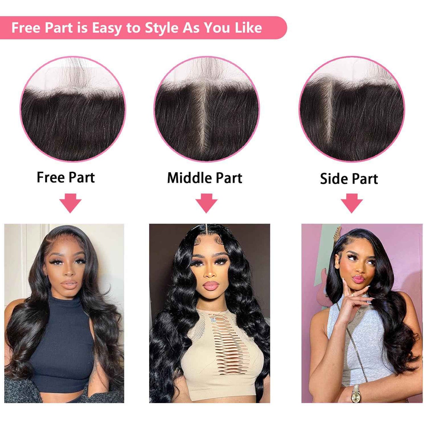 13x4 Lace Frontal Closure Body Wave Human Hair Ear to Ear HD Lace Frontal Closure Free Part Brazilian Body Wave Hair Extensions 150% Density Human Hair Pre Plucked with Baby Hair 18Inch