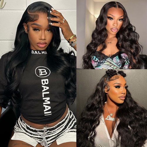 Worldnewhair 13X6 Lace Front Wigs Body Wave Human Hair 24 Inch - 200% Density Glueless Wigs Human Hair 13x6 Lace Frontal Wigs For Black Women