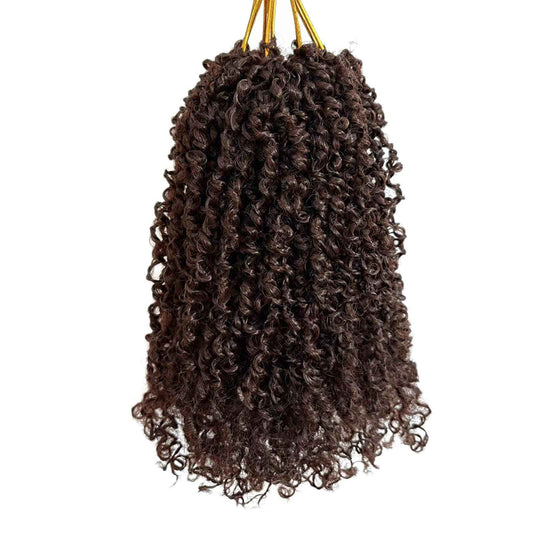 16 Inch Pre-Looped Yanky Twist Crochet Hair, 30 Strands/Pc, Mini Passion Twists, Senegalese Braiding Hair (4#, 8 Pcs/Pack)