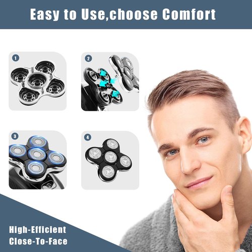 Shaver Replacment Heads Compatible with Remington Balder Pro Head Shaver Model XR7000, for Bald Men (4 Pack)