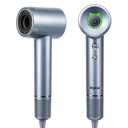 Hair Dryer, 110000 RPM Professional High-Speed Blow Dryer 200 Millions Negative Ionic Care Hair Dryer for Fast Drying, Low Noise Thermo-Control Hairdryer, Travel with Nozzle