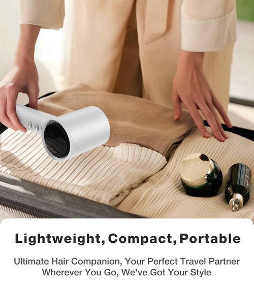 TORRAS Stream High Speed Hair Dryer, Arctic White, 1600W, Hair Care Mode, 200 Millions Ionic Technology, 3 Speeds & 3 Heat Levels, with Concentrator & Diffuser