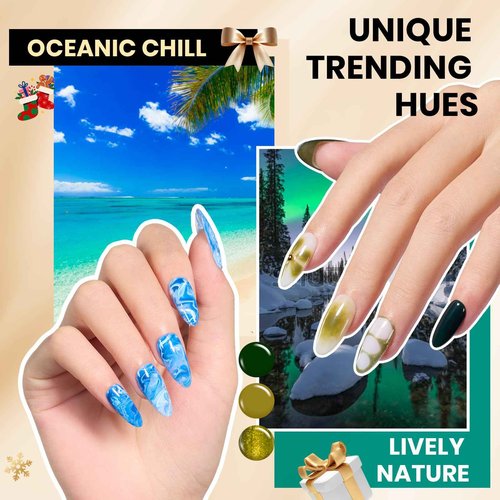 Beetles 110 PCS Gel Nail Polish Set, 100 Colors Infinite Inspiration Gift Spree All Season Red Brown Green Black Gel Polish with 5Pcs Base Top Coat Soak off UV Gel for Manicure Lovers DIY at Home