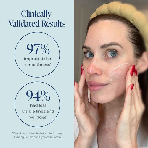 Kind Science Firming Face Serum for Women - Hyaluronic Acid Serum for Face Visibly Smooths Wrinkles - Bakuchiol Retinol Alternative with Peptides - Anti Aging Skin Care for Sensitive Skin, 1 fl oz