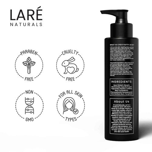 C15:0 Pentadecanoic Acid Supplement Body Lotion - Skin Cellular Benefits - Body Moisturizer for Dry to Very Dry Skin - Vitamin B3 Lotion - 8 fl oz - Unscented