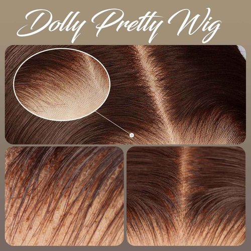 DOLLY PRETTY Chocolate Brown Lace Front Wig 13x6 Body Wave 200 Density Hd Lace Front Wigs Human Hair Pre Plucked 4# Colored Wigs 30 Inch