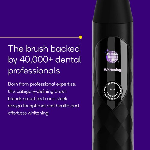 Burst Pro Sonic Advanced Electric Toothbrush for Adults (Black) | Soft Bristles | 33,000 Vibrations | Long-Lasting Battery and Multiple Brushing Modes