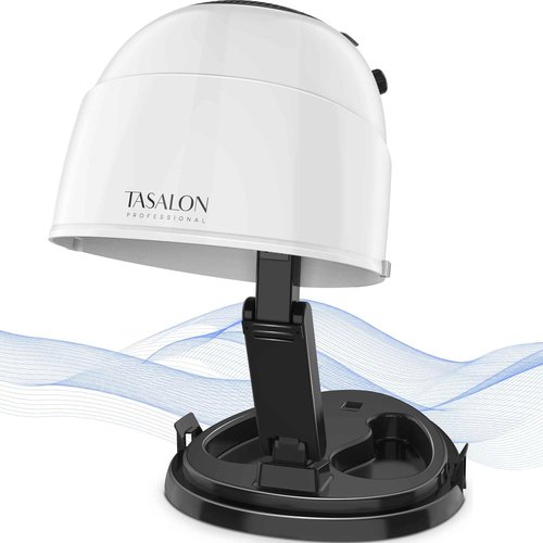 TASALON 1875W Ionic Hooded Hair Dryer Bonnet with 3 Heating Settings, Professional Sit Under Hair Dryers for Women with Ceramic Technology, Portable Hair Dryer with Hood, Hooded Dryer for Home & Salon