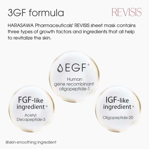 REVISIS Moisture Facial Mask+ (30sheets) collagen, hyaluronic acid, placenta extract and cherry blossom extract, Made in Japan