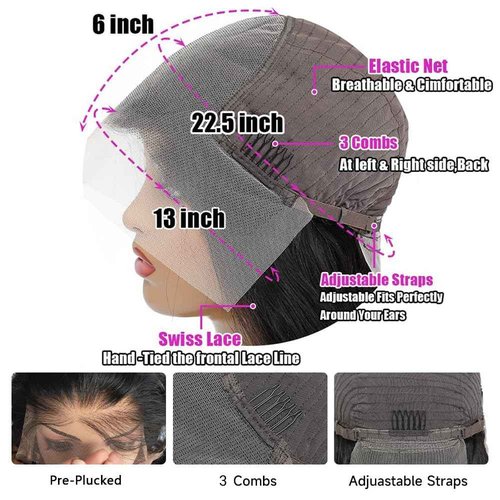 SFD 13x6 Lace Front Wigs Human Hair Pre Plucked 220 Density Hd Transparent Lace Frontal Wigs Human Hair For Women 10a Loose Body Wave Glueless Wigs With Baby Hair 32inch