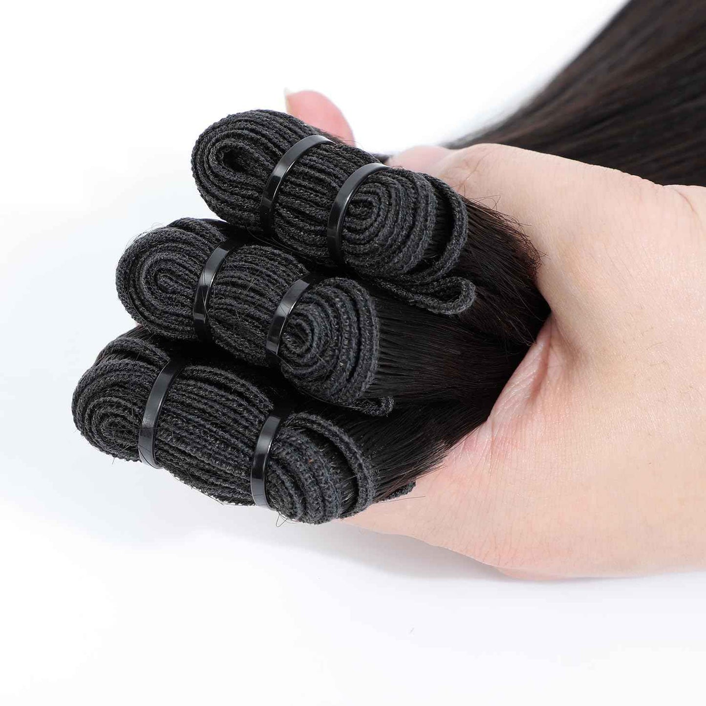 Grand Nature Virgin Human Hair Bundles, Brazilian Raw Virgin Hair Bundles Straight Double Drawn Hair Wefts