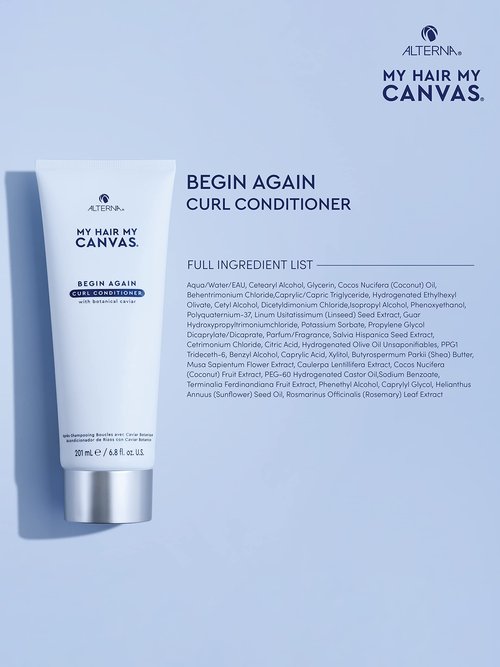 My Hair. My Canvas. Begin Again Vegan Curl Enhancing Conditioner for Curly, Wavy, and Coily Hair, 33 oz