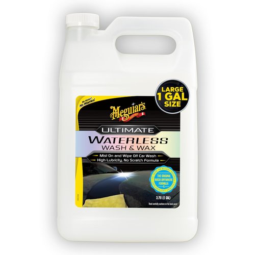 Meguiar's Ultimate Waterless Wash & Wax, Scratch-Free Waterless Car Cleaning Spray That Makes Detailing Quick and Easy, 2-in-1 Cleaner and Protection to Help Your Ride Shine, 1 Gallon (128 Oz)