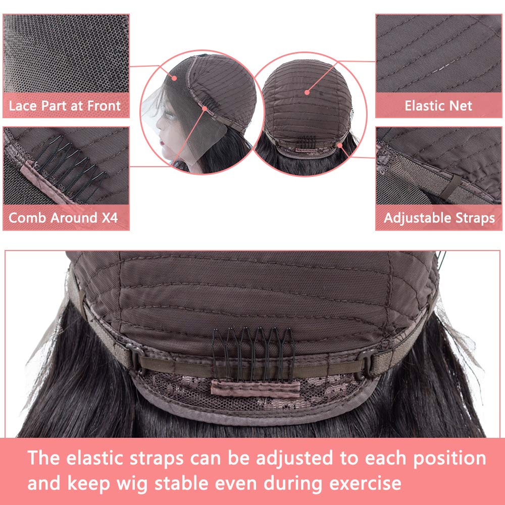 24 inch Lace Front Wigs Pre Plucked with Baby Hair Brazilian Body Wave Human Hair Wigs Unprocessed Brazilian Human Hair Wigs 150% Density Natural Hairline 13X4 Lace Front Wigs for Black Women