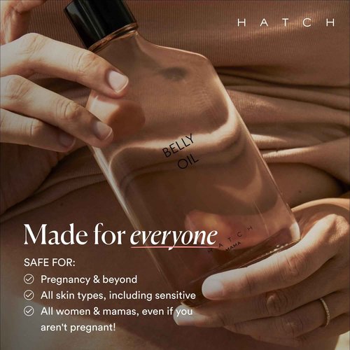 HATCH Belly Oil, Pregnancy & Postpartum Skincare for Stretch Marks, Quick-Drying for Full Body & Soothes Irritation, Plus Vegan, Clean & Plant-Based, 6.7 Fl Oz