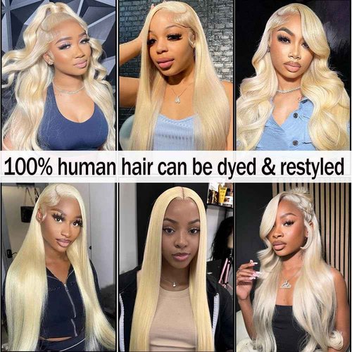 ORIGEN 613 Blonde 13x6 Lace Front Human Hair Wig Pre Plucked Straight HD Frontal Glueless Wigs with Baby Hair for Black Women 180% Density 22 Inch