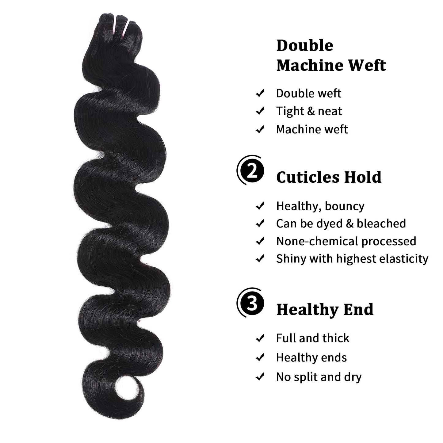 15A Raw Indian Human Hair Bundles Body Wave Bundles Human Hair,Triple Lifespan Virgin Remy Hair,No Tangle Shedding,Keep Texture Silky Soft After Multiple Washes (1 Bundle Natural Black, 28 inch)