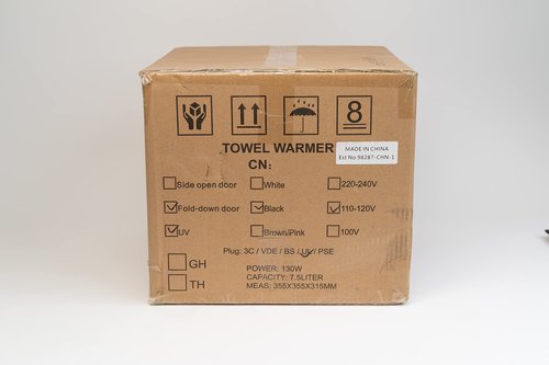 West Ivory 2 in 1 Portable Hot Towel Warmer and UV Treated Hygienic Cabinet, 7.5L Capacity, Fitting up to 12 Towels, For Yoga Studios, Barbers and Hotels, Salons - Black