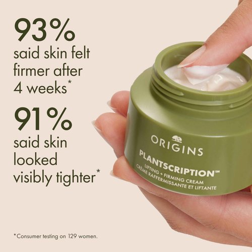 Origins Plantscription Lifting + Firming Peptide Moisturizer | Anti Aging Face Cream | Visibly Smooths Fine Lines and Wrinkles | With Peptide & Rice Extract, 1.7 Fl Oz