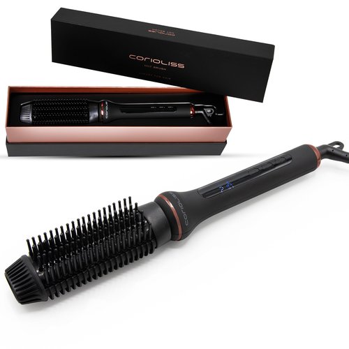 Corioliss Electric Hair Straightening Brush Hot Brush Antifrizz Temperature Control 80º to 210º Ionic Ceramic Automatic Switch Off