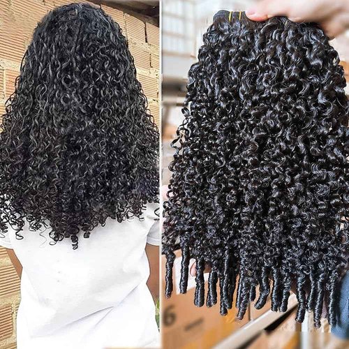 Burmese Curly Clip in Hair Extensions Human Hair 3C4A Lace Clip in Human Hair Extensions 7pcs 120g/set Spirally Curly Classic Clips Ins Real Human Hair Extension Full Head For Black Women 20 Inch