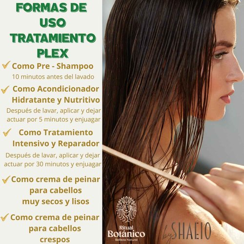 RITUAL BOTANICO Kit Crecimiento Acelerado y Reparación S.O.S.: Shampoo de Romero, Mascarilla para el Cabello con Colageno, Acondicionador Intensivo PLEX, Termoprotector para cabello (Obsequio TRENDY)