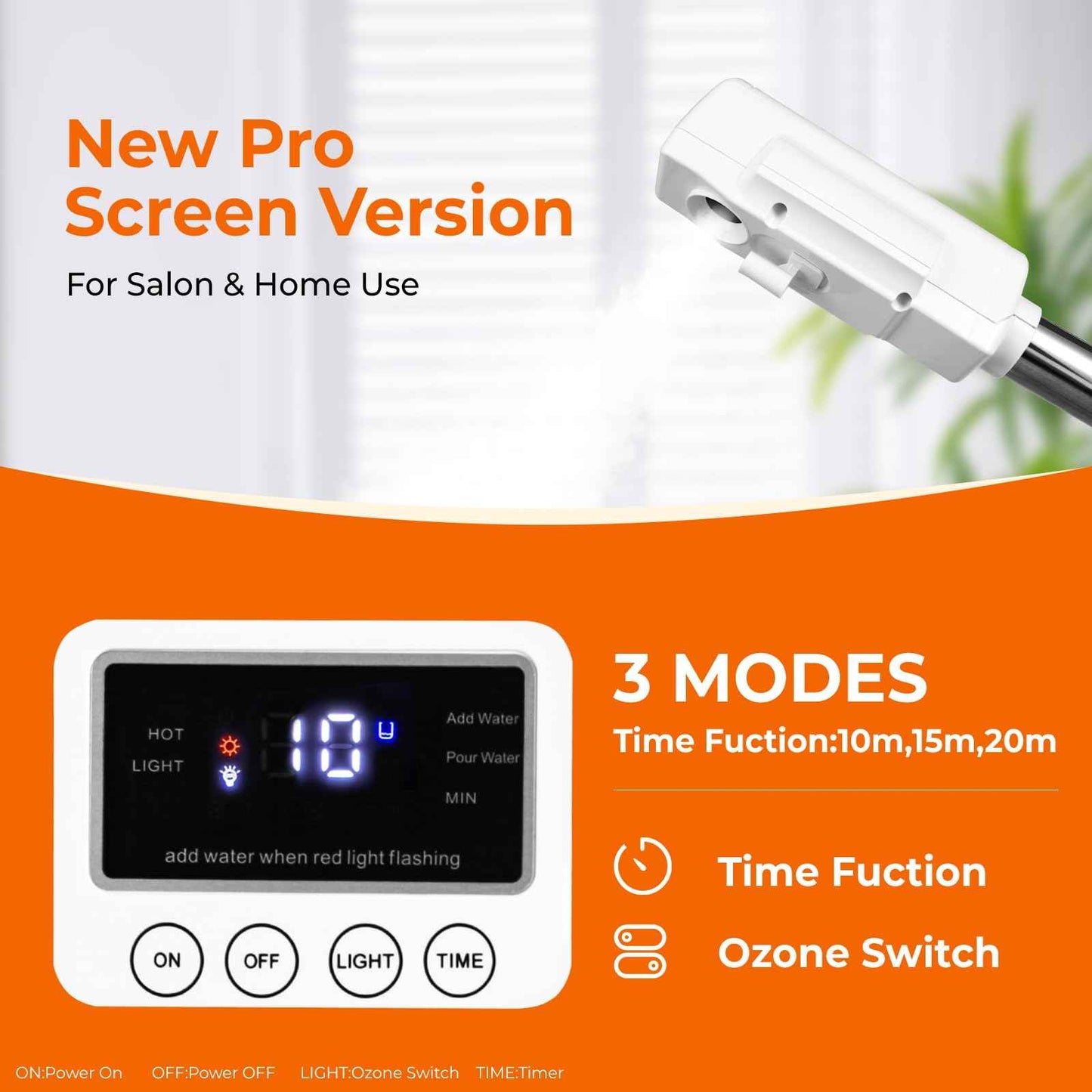 Hovinke Professional Facial Steamer for Estheticians, Hot Mist & Timer Function, Vaporizador Facial Professional Steamer On Wheels for Home Use & Spa Salon Skin Cleasning