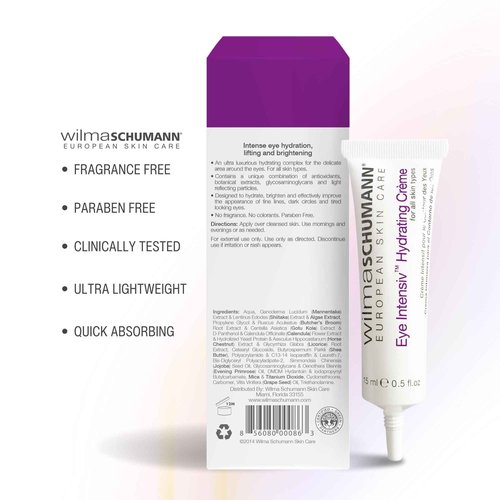 WILMA SCHUMANN Eye Intensiv Hydrating Cream for Eyes, Eye Cream for Wrinkles, 0.5 oz