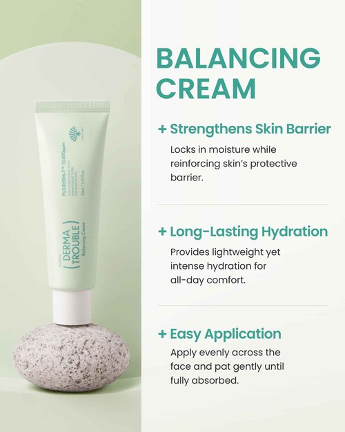 Fusidyne Derma Trouble 3-Step Acne Kit - Korean Skin Care Routine for Clogged Pores & Sensitive Skin, Gentle pH-Balanced Cleanser, Toner & Cream, Non-Irritating Formula. Anti-Sebum Complex, Fusiderm-T