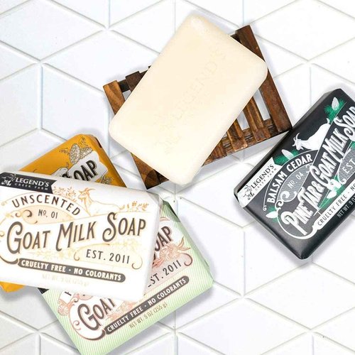 Legend's Creek Farm Goat Milk Soap - Triple Milled Moisturizing Bar for Hands and Body - 9 Oz Creamy Lather, Nourishing, Natural Soap for Sensitive Skin (Assorted Bundle)